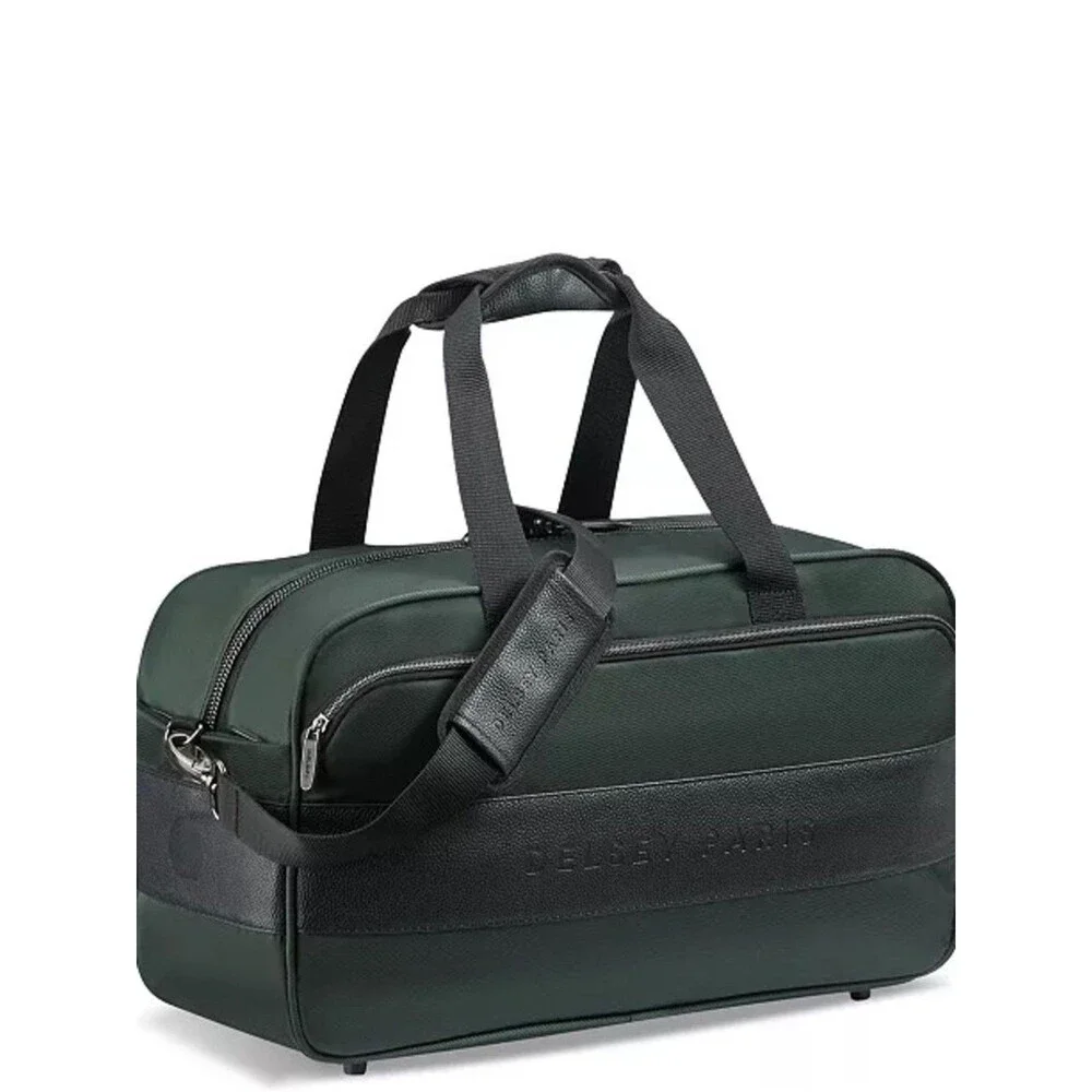 Delsey Paris Men's Dark Green Laptop Weekender Bag duffel bag, luggage